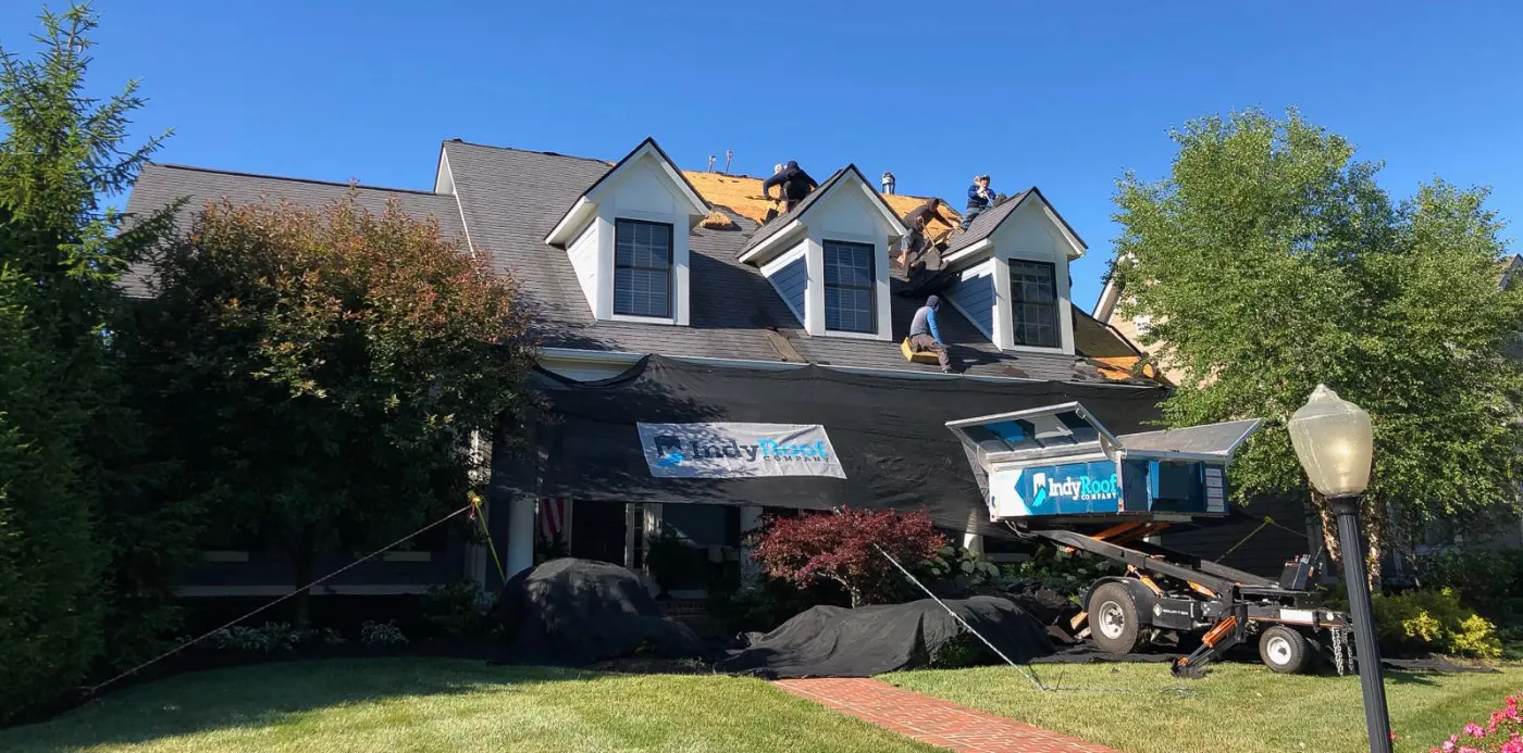 Tarping and dry-in on a Jonesville commercial roof